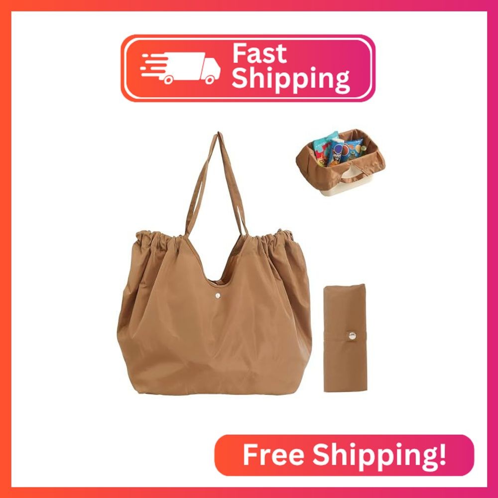 Reusable Grocery Bags,Foldable Eco Friendly Grocery Bags with Adjustable Drawstr