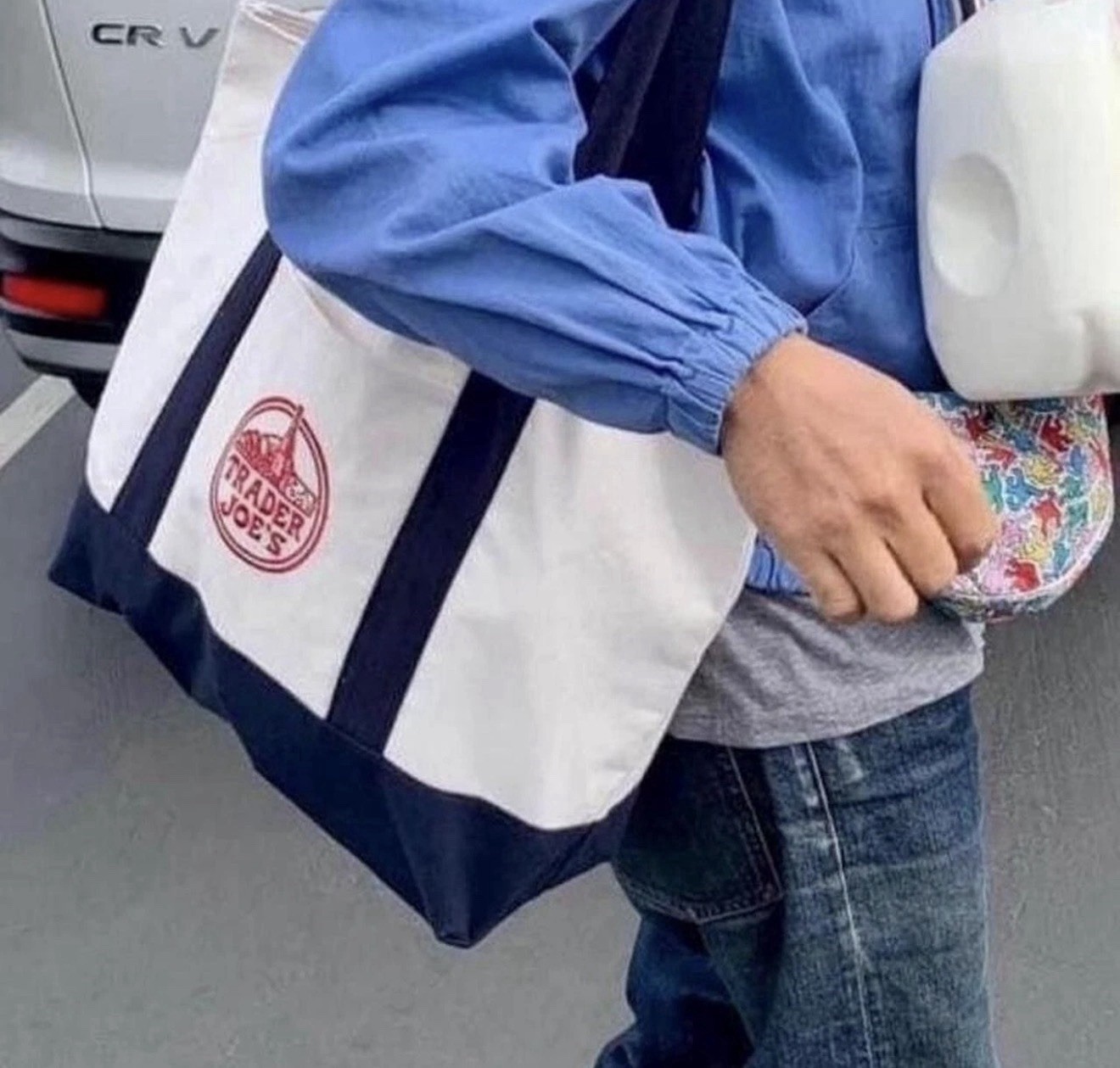 Trader Joe’s Canvas Tote Bag – Navy Blue, Heavy Duty Bag