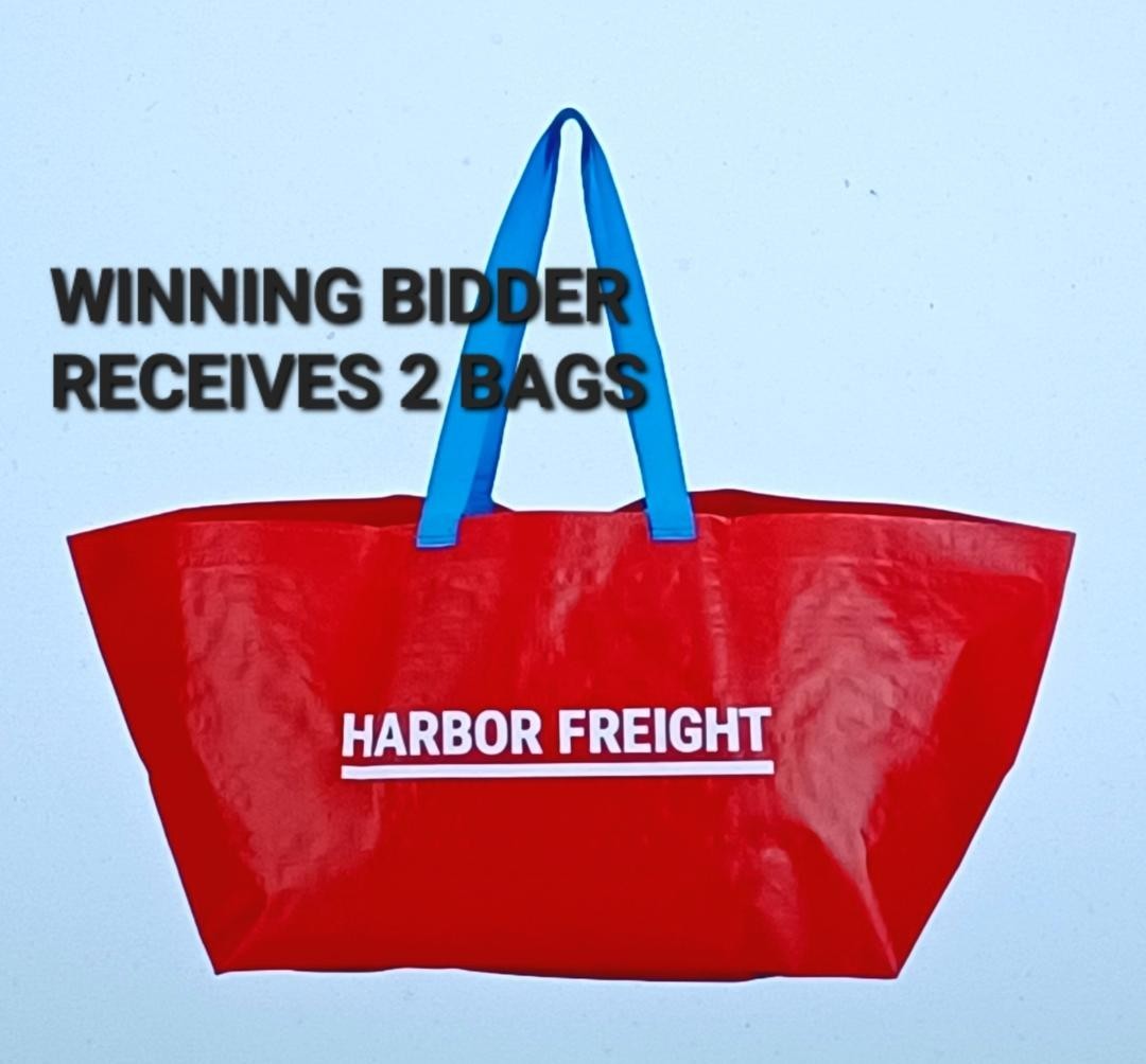 2 Harbor Freight Reusable Shopping Packing Bag XXL 21½ x 14 x 13¾ 19 Gal 55 Lbs