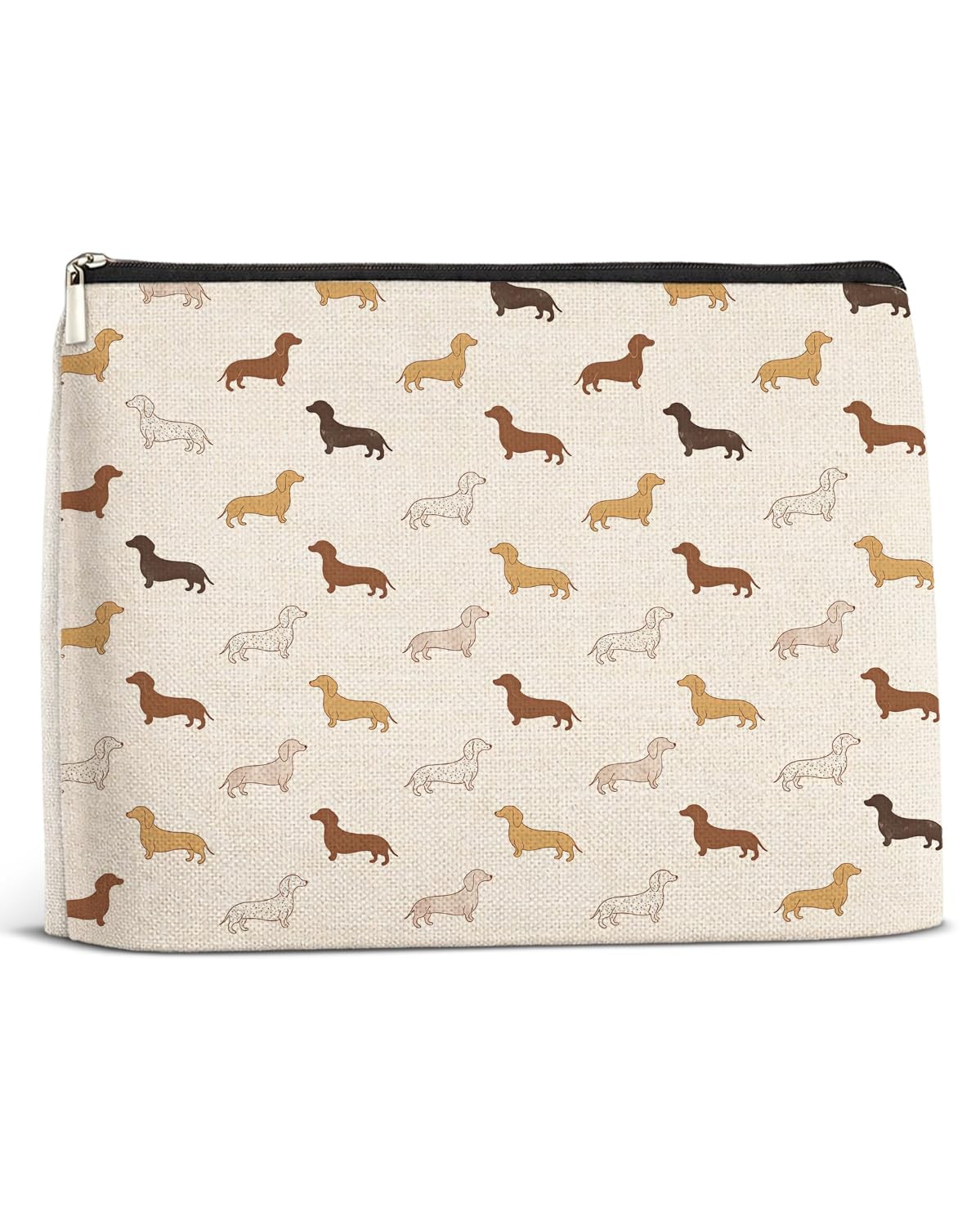 SOFEGY Cute Dachshund Makeup Bag Gifts for Women, Weiner Dog Multicolored