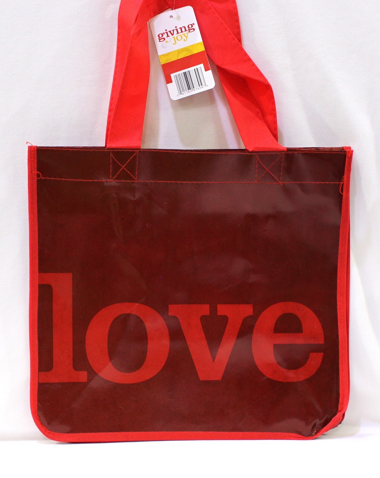 Reusable Holiday “love” Tote Sturdy Shopping Bag 13″ x 12.5″ x 9″