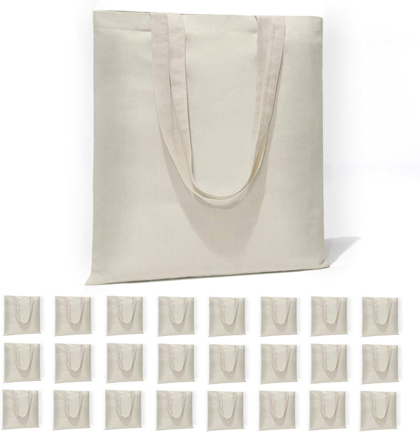 6 I 12 I 24 I 48 Pack Canvas Tote Bags,Reusable Blank Canvas for Shopping Bag…