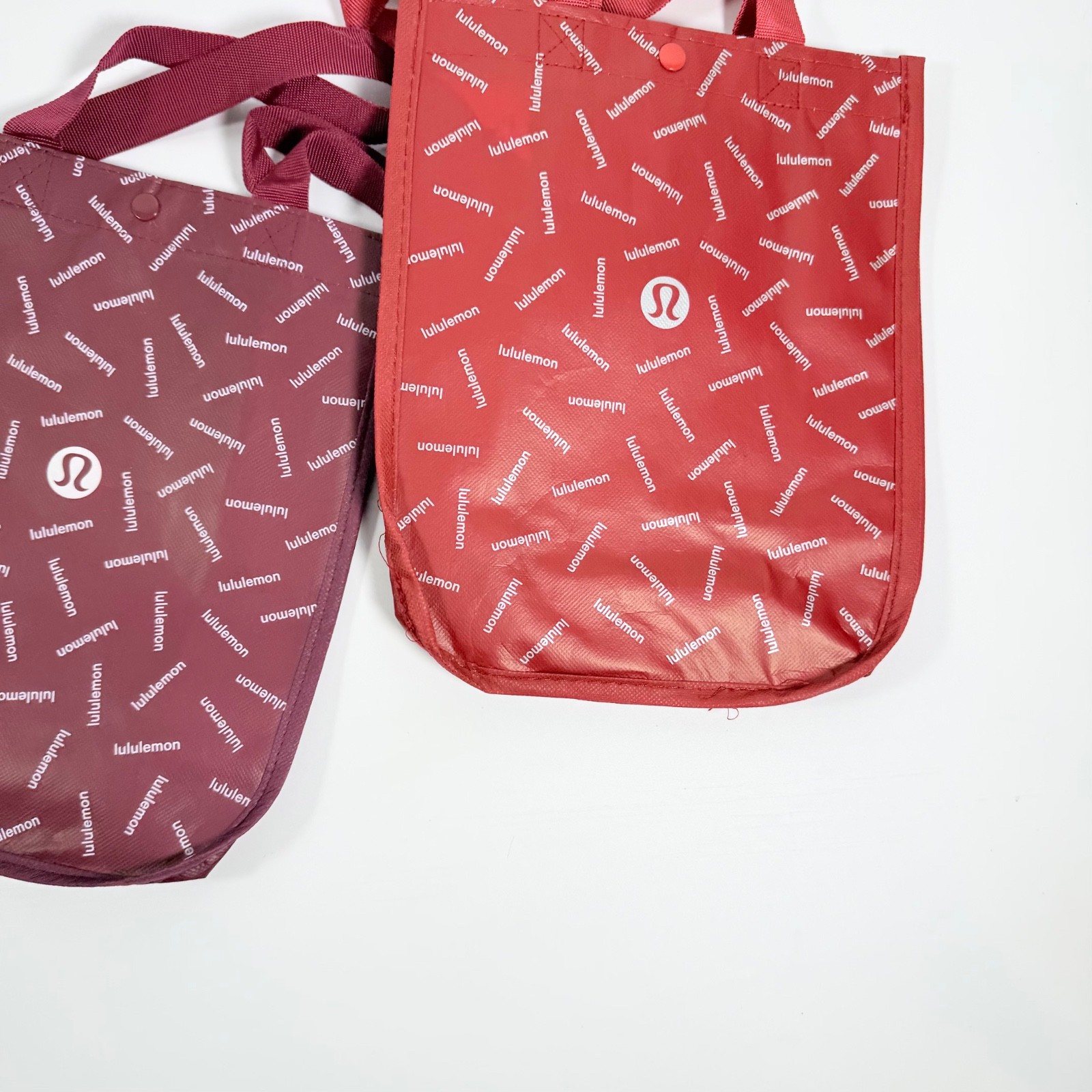 Lululemon 2 Shipping Bag Red Christmas 9.5x12in Reusable Shopping Tote