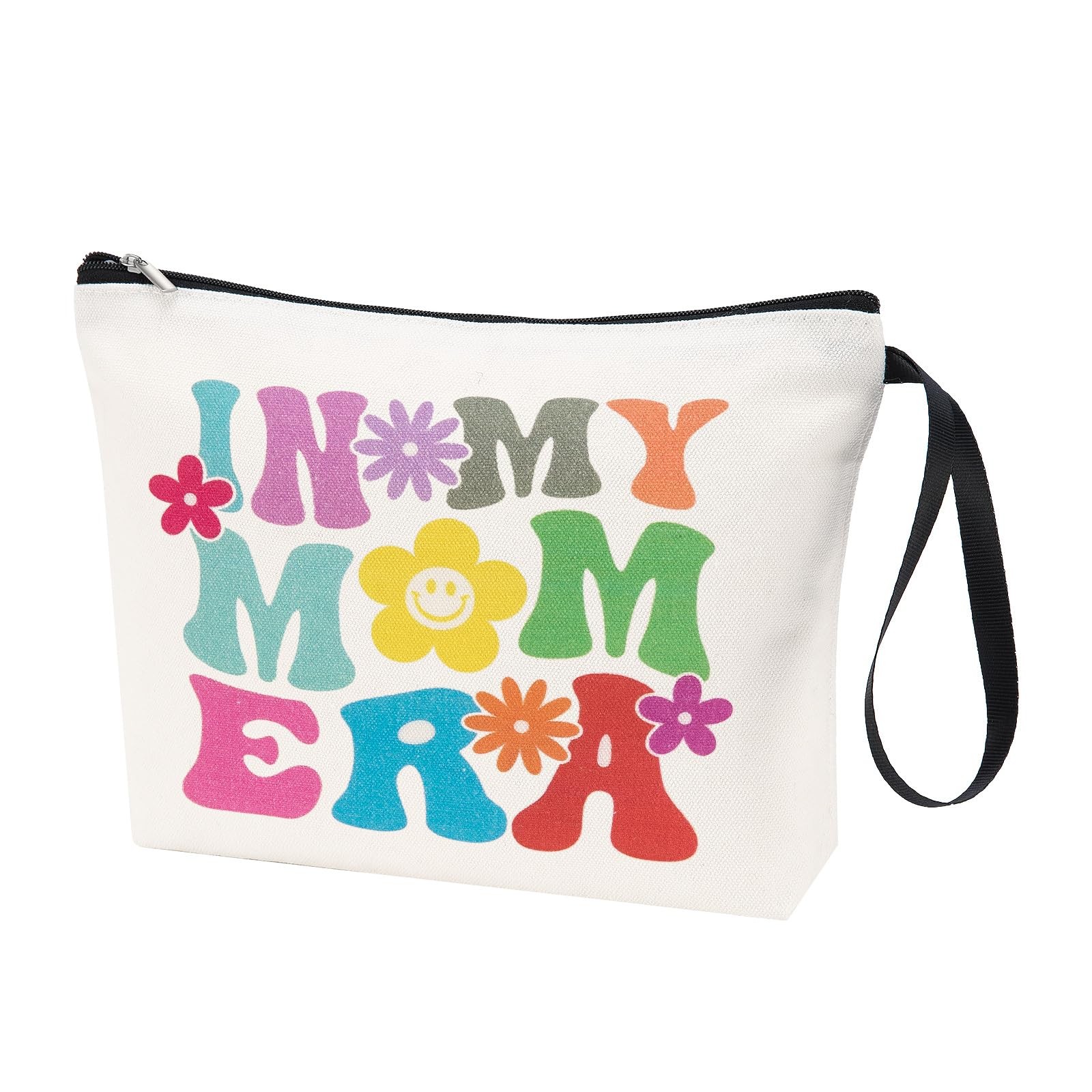 PARBEE Mom Makeup Bag In My Era Cosmetic Canvas Zipper Multicolor