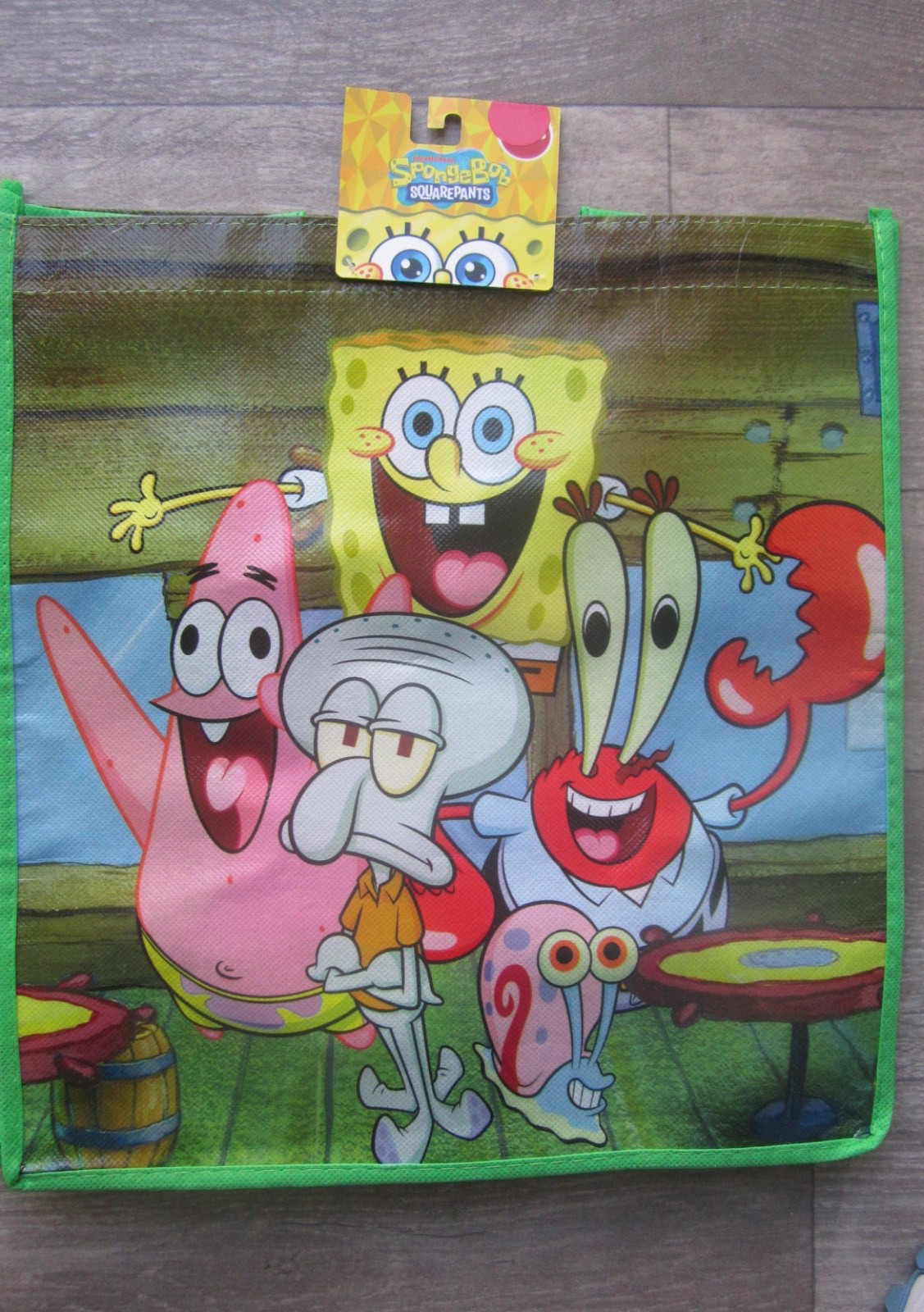 Nickeloden SpongeBob SquarePants 13″x 13″ x 6″ Shopping Bag/Tote With Handle New