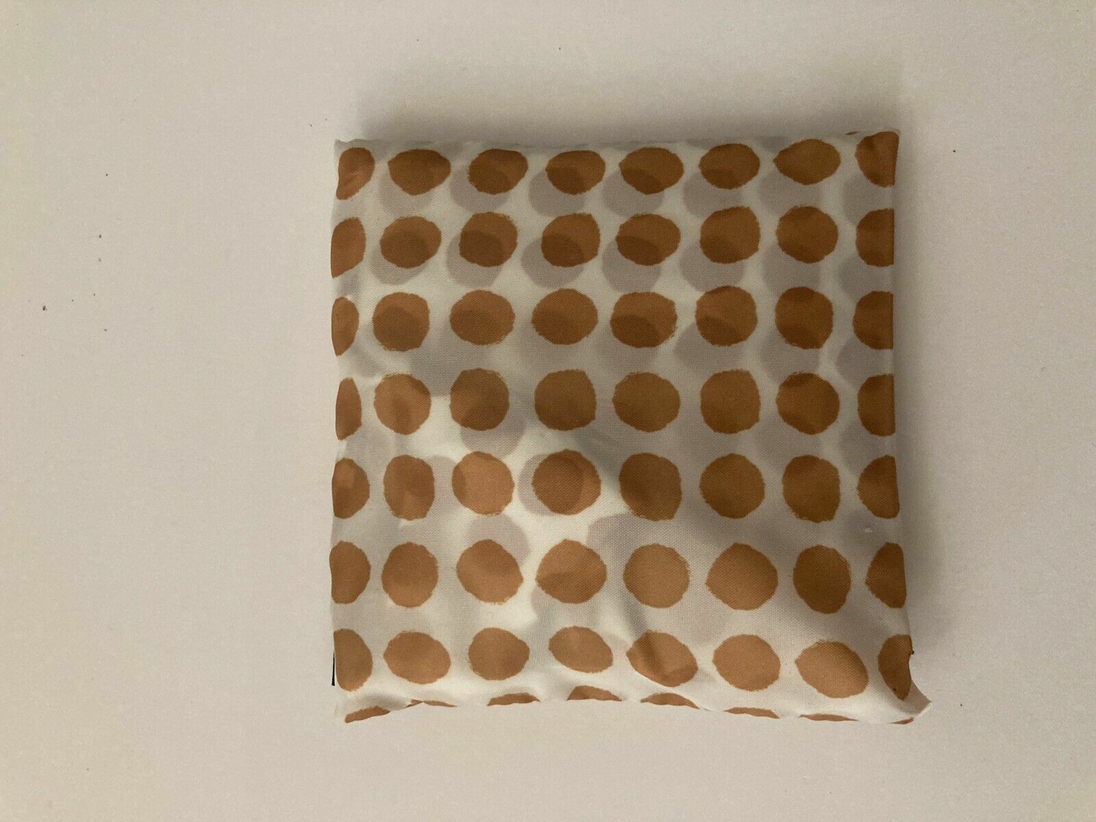 2 IKEA Skynke Reusable Shopping Bag Grocery Recycled Gold Polka Dot Sustainable