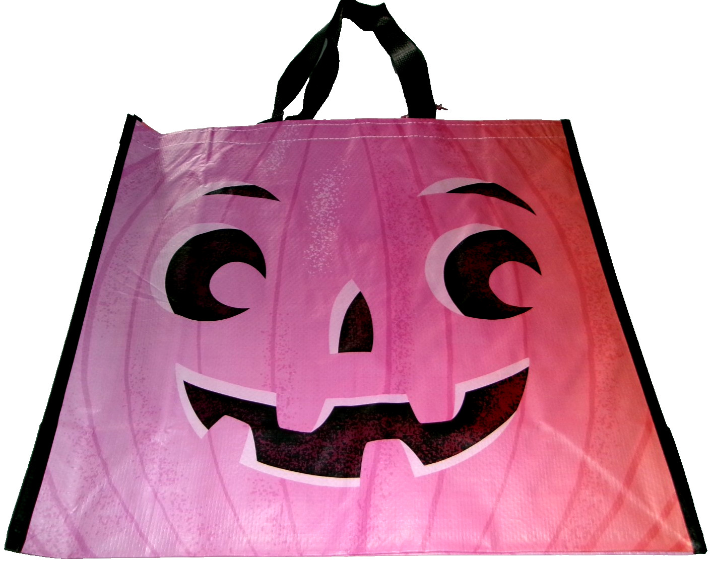 HALLOWEEN ~ Reusable Tote Bag~20″ X 18″ X 8″~PUMPKIN FACE