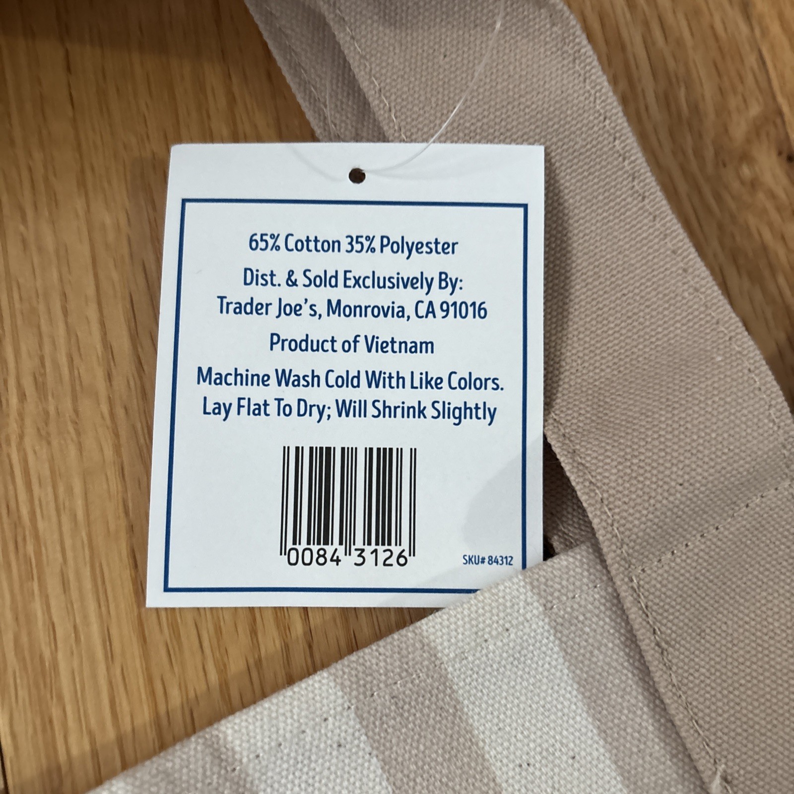 Trader Joe’s 2026 Striped Mini Pastel Canvas Tote Bag Desert Sand READY TO SHIP