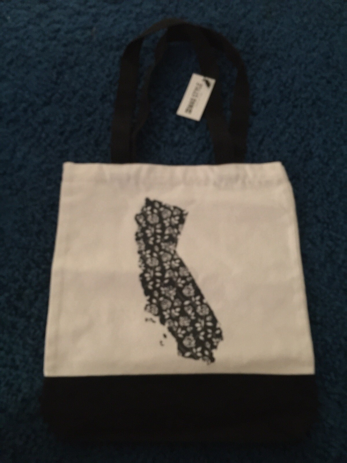 Mad Style Canvas Tote Tall Bags Grocery Two Tone California Flowers New