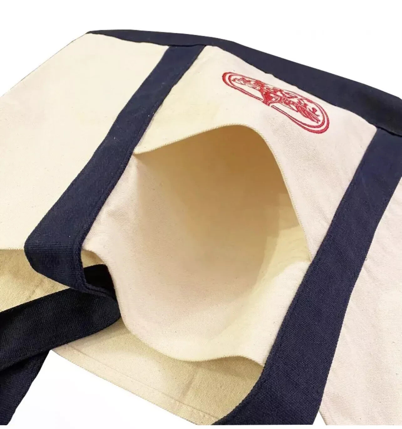 Trader Joe’s Bag Canvas Reusable Heavy Cotton Basic Style Shopping Navy Large