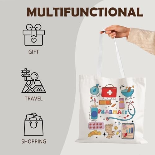 Reusable Grocery Tote Bag 15×20 Inch Polyester Canvas Shoulder Handles Shopping