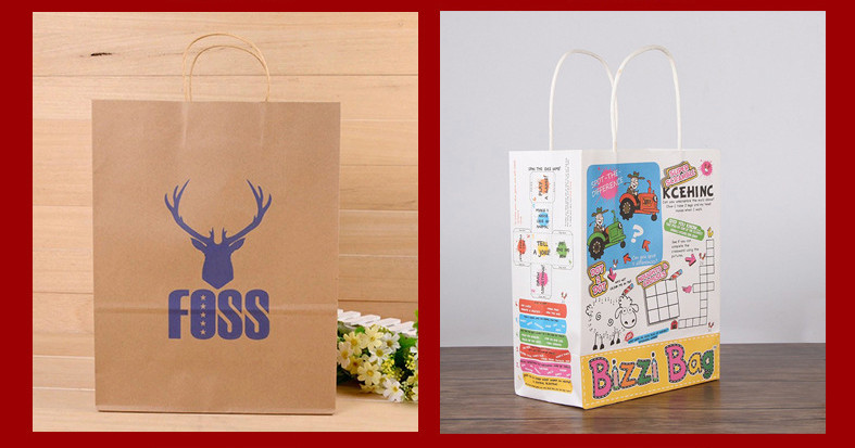 200pcs Bulk Kraft Paper Bags Wholesale, Custom Logo Printed Recyclable bags