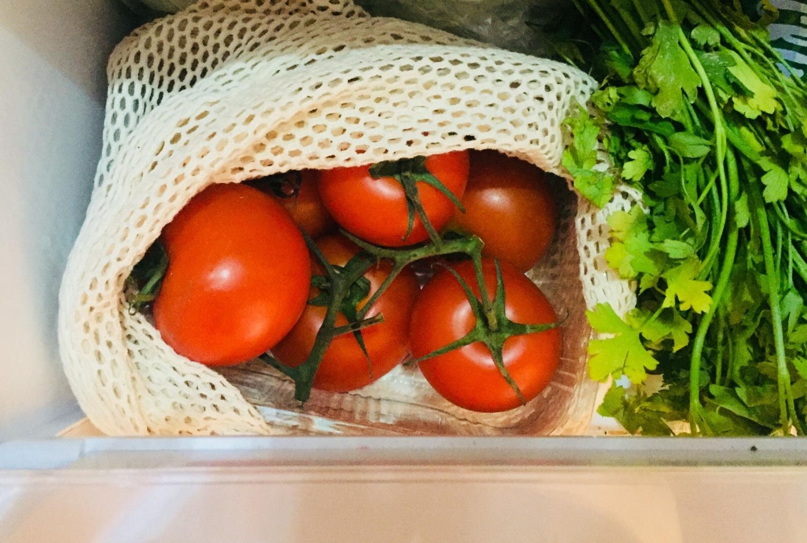 Reusable Produce Bags – Mesh Cotton Fruit and Vegetable Drawstring Bag -Set of 8