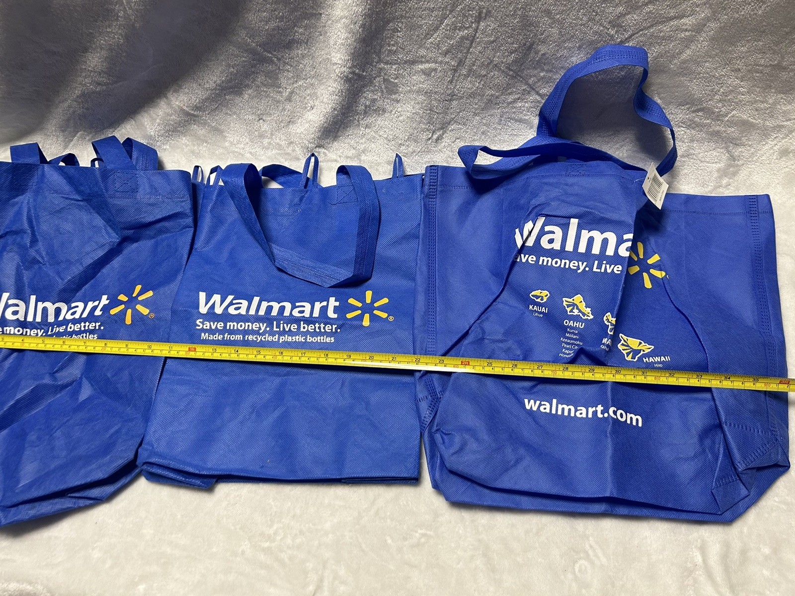 10 medium blue soft storage grocery reusable bags bag