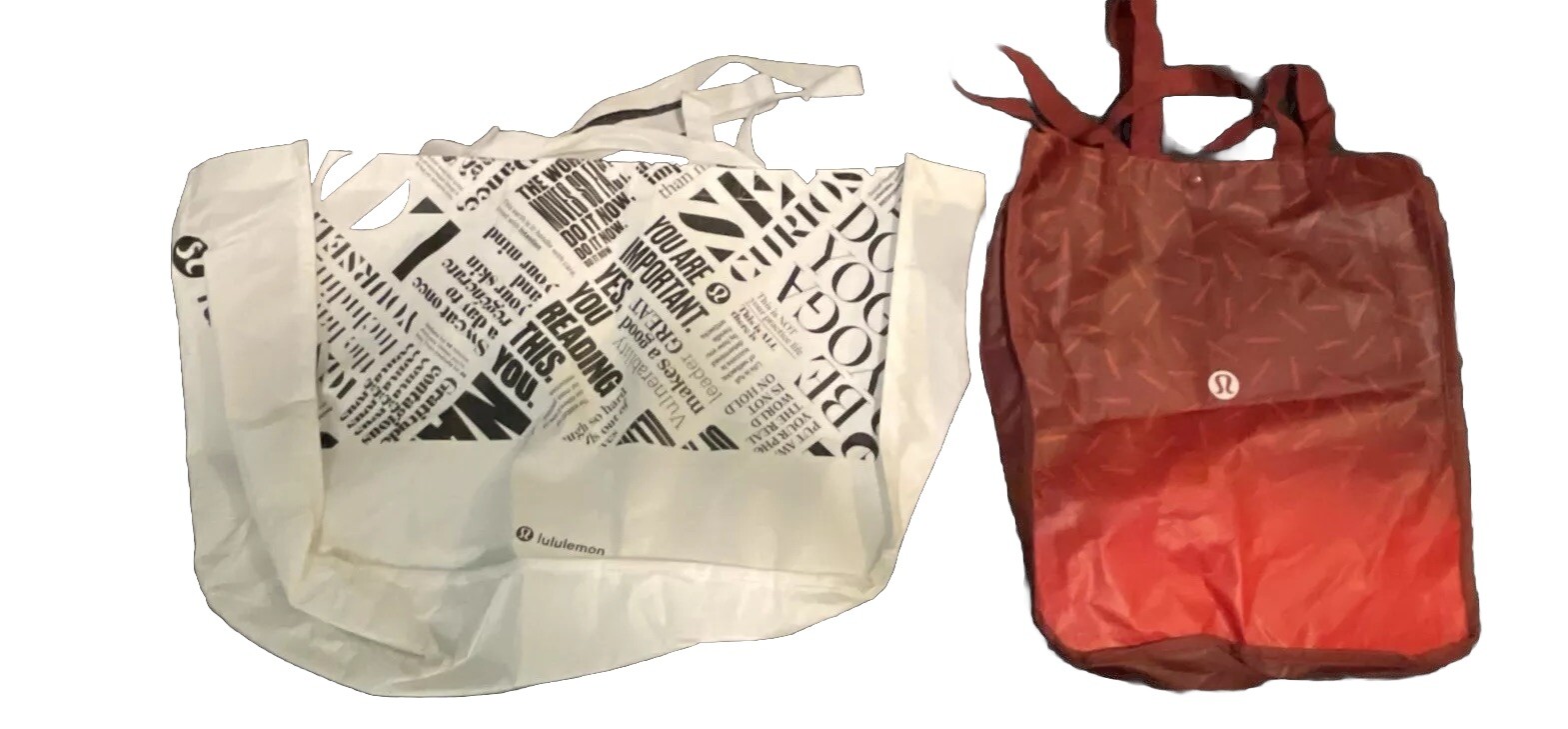 EXTRA LARGE Lululemon Reusable Shopping Bag – Manifesto White Silver & Large Bag