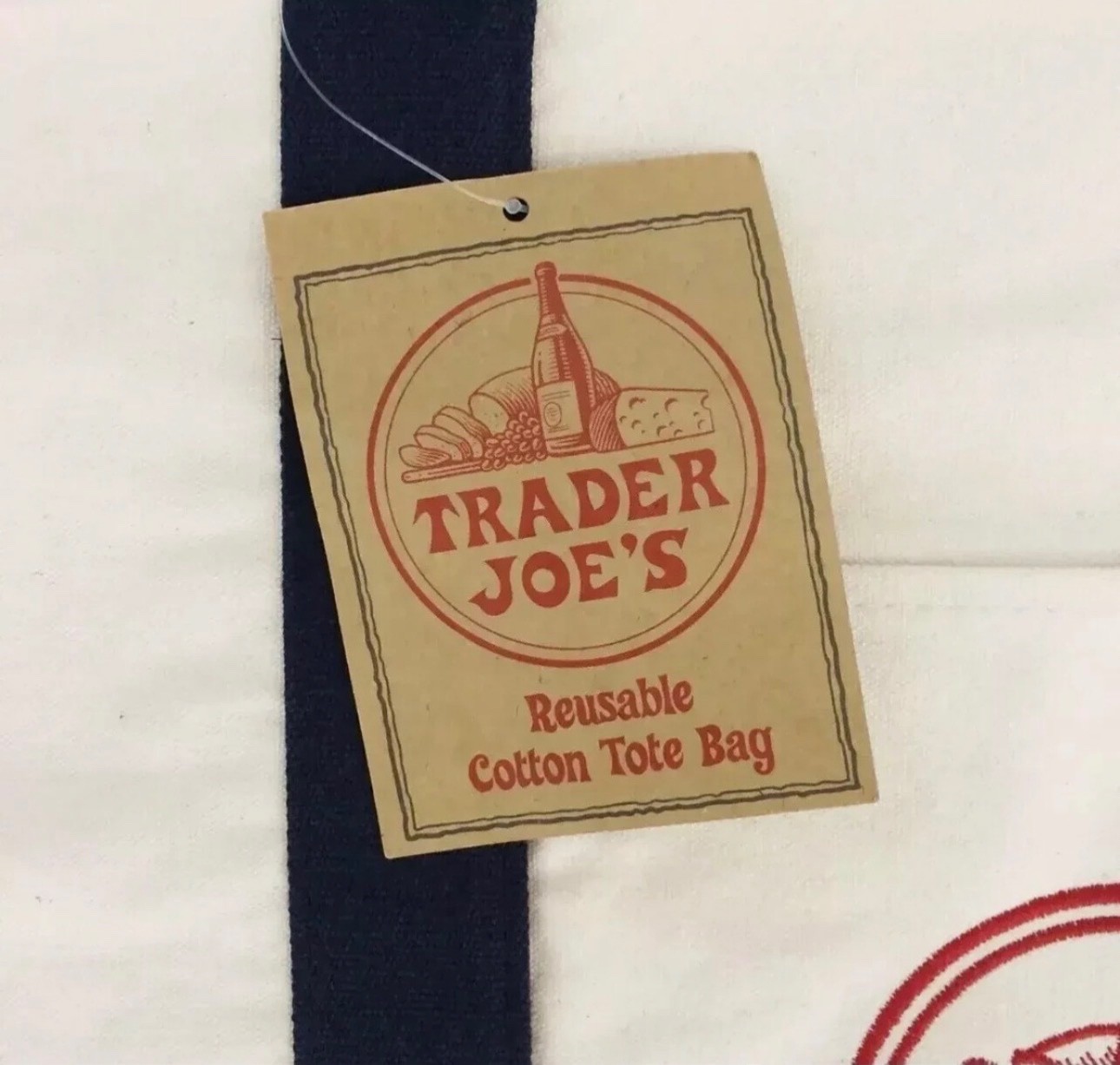 Trader Joe’s Canvas Tote Shopping Bag – LARGE CLASSIC NAVY – NEW with TAGS