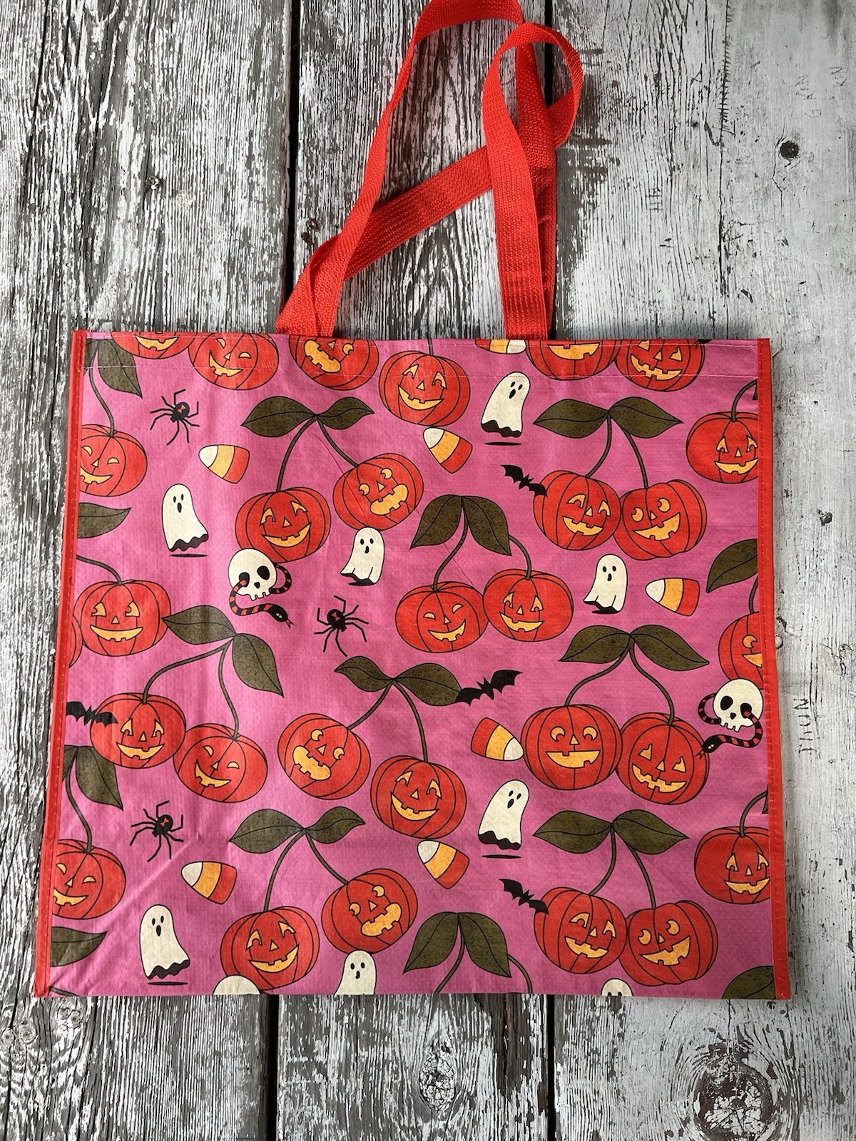TJX 🎃Shopping Bag 🎃 PUMPKIN GHOSTS 👻Trick or Treat Sturdy Reusable Tote Fall