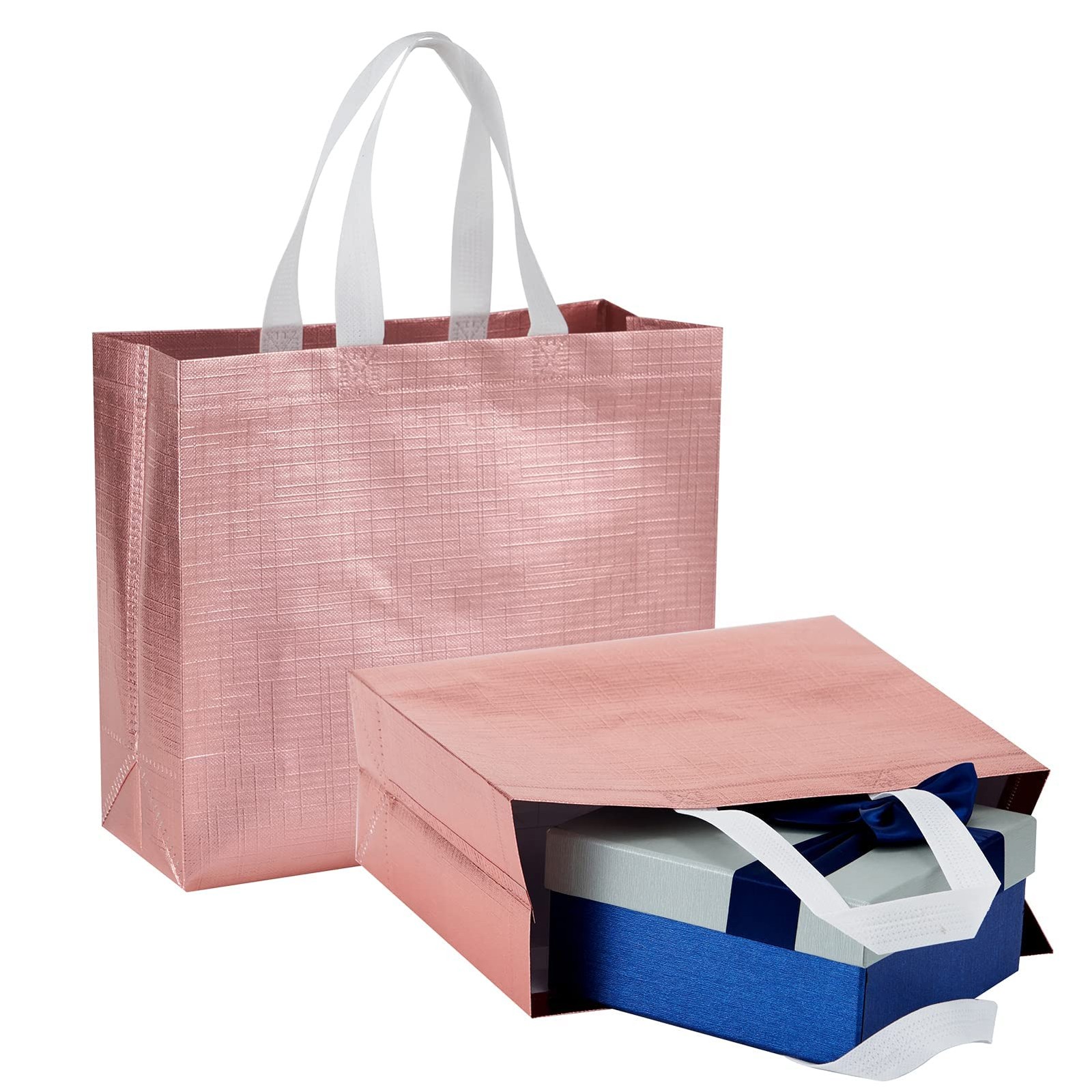 Large Reusable Fabric Gift Bags With Carrying Handles Party Wedding 6 Pack