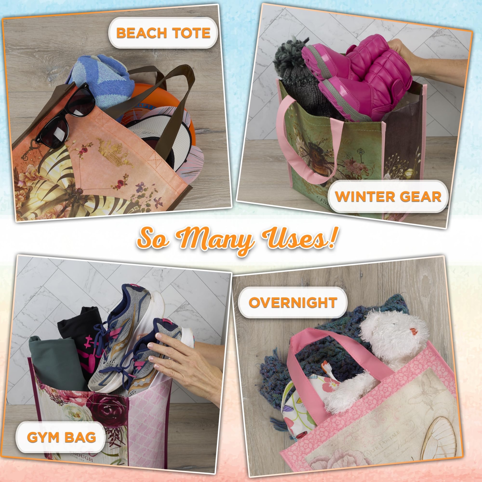 Reusable Shopping Tote Bag For Women May The Lord Bless You And Keep You Number