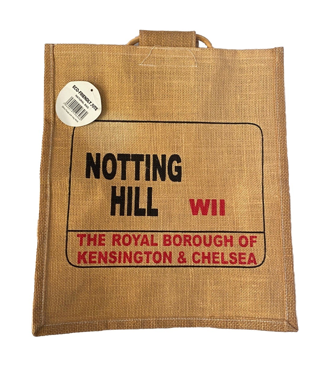 Jute Burlap Tote Eco Friendly Reusable Shopping Bag Notting Hill NWT 15x13x4.5