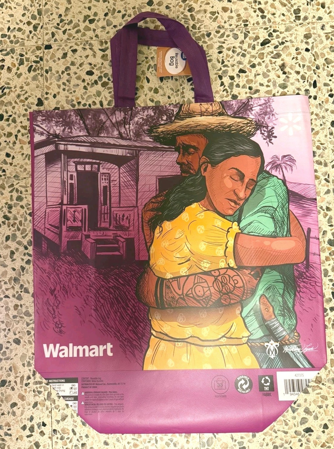 Puerto Rico Limited Edition XL Walmart Bag . El Abrazo – Flor De Maga.