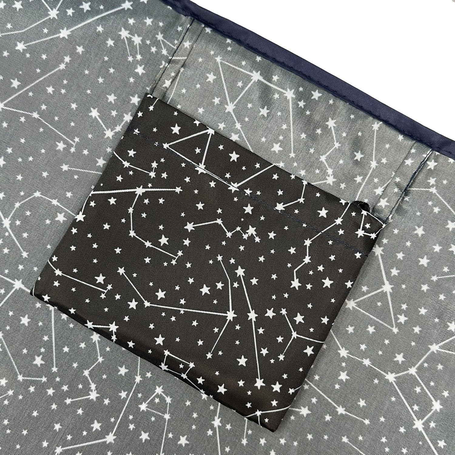 Medium Foldable Tote Nylon Reusable Grocery Bag (Set of 2), Constellations
