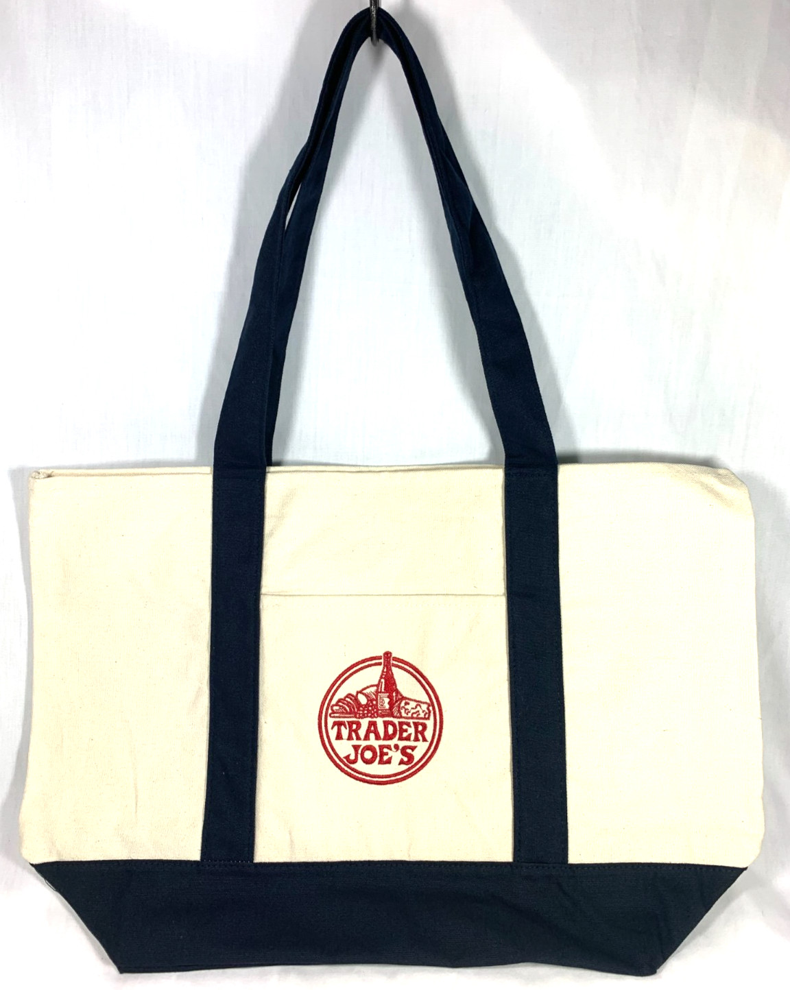 Trader Joe’s Canvas Tote Shopping Bag – LARGE CLASSIC NAVY BLUE – NEW with TAGS