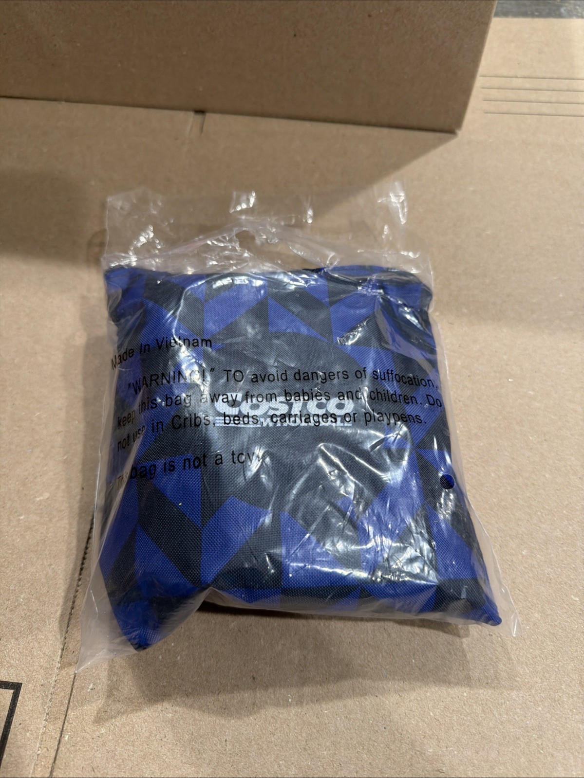 COSTCO Wholesale Reusable Cooler Bag Keychain Mini Zippered Pouch Blue
