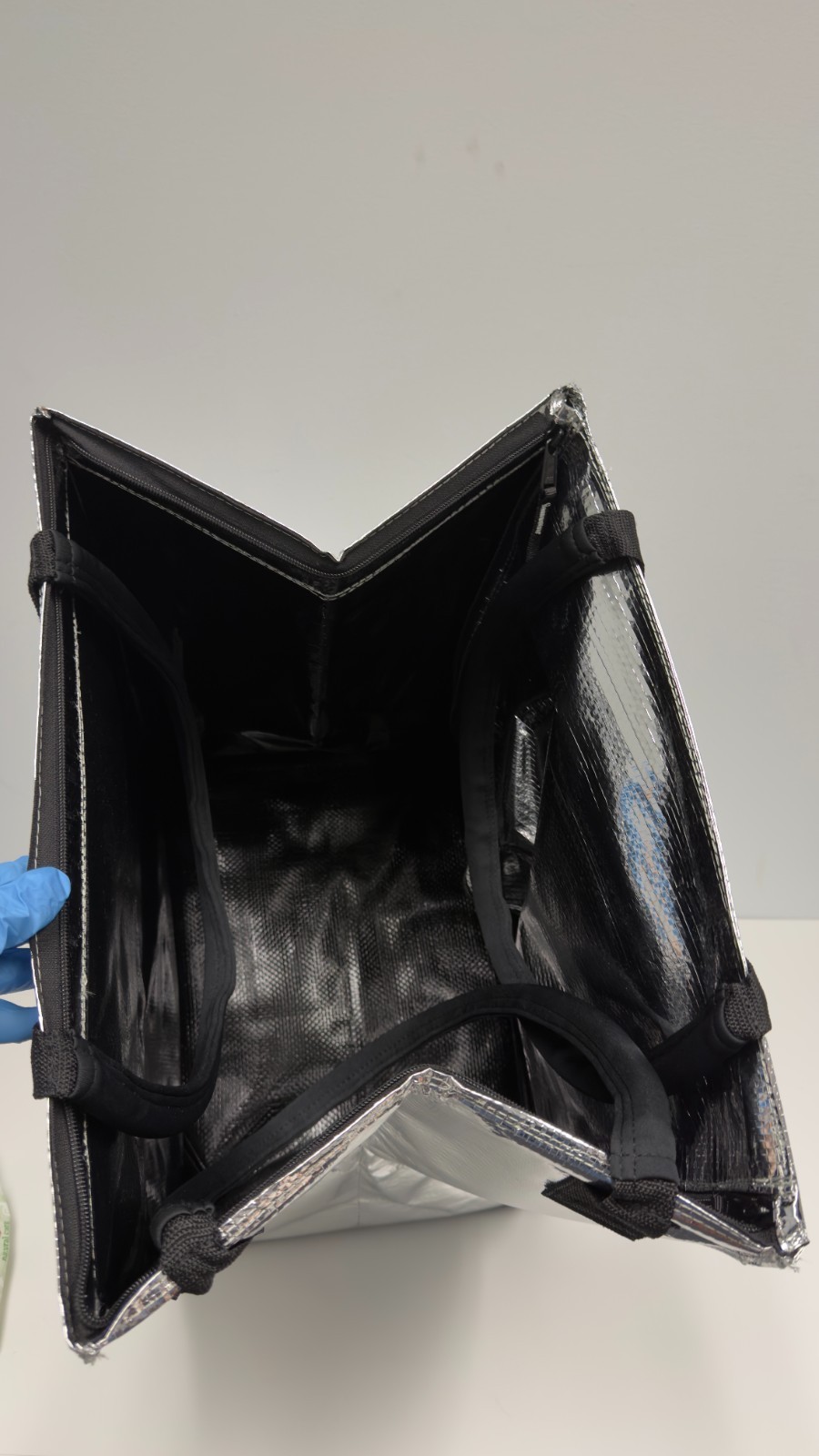 CleverMade Foldable Tote Bag on Wheels Soft Grip Silver Capacity: 90L & 75 lbs.