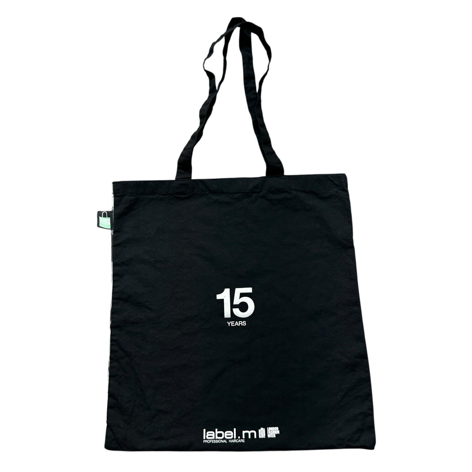 London Fashion Scout Reusable Shopping Bag of Ethics Black Canvas