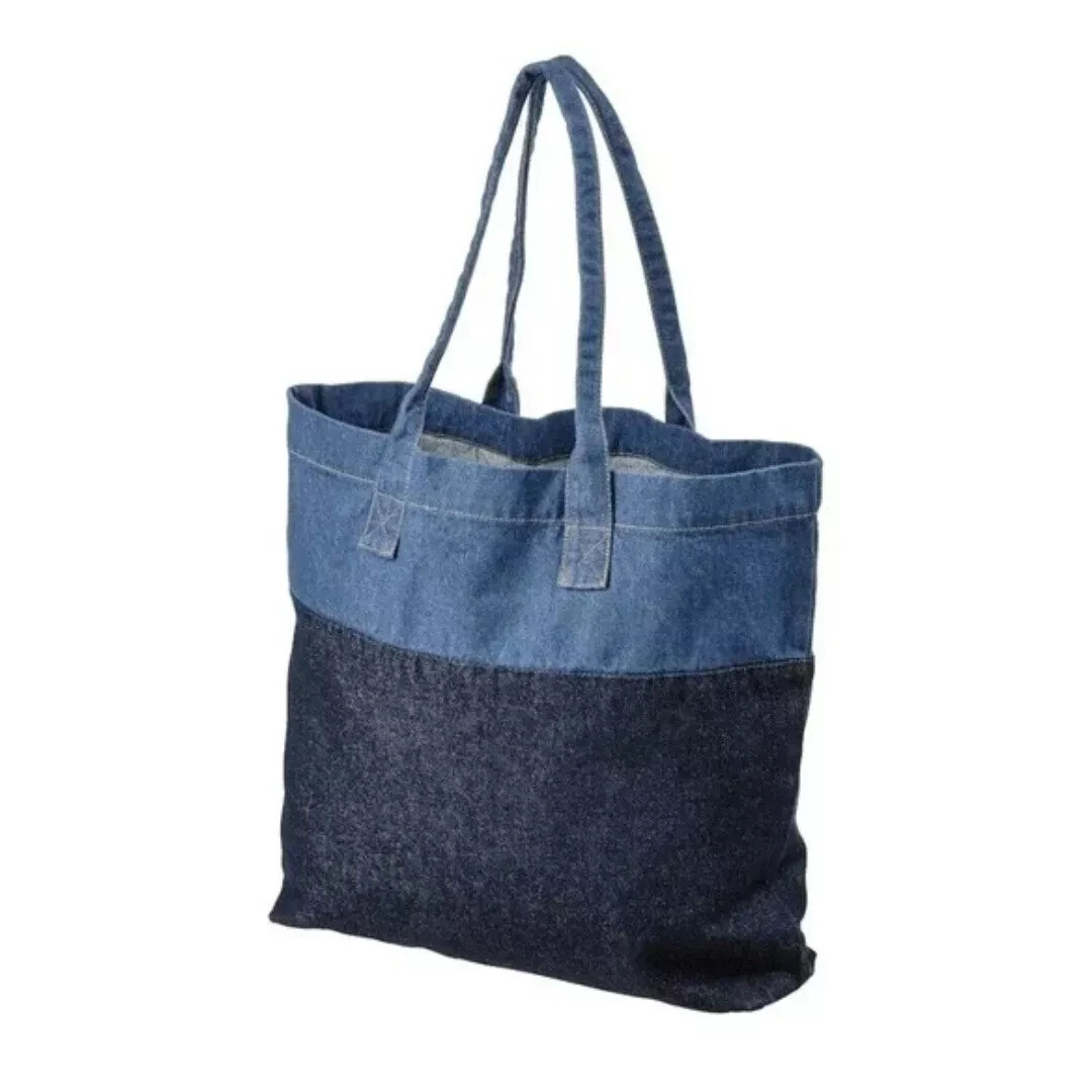 IKEA MAVINN Denim Bag Blue 13½ x 13¾” New 405.520.37