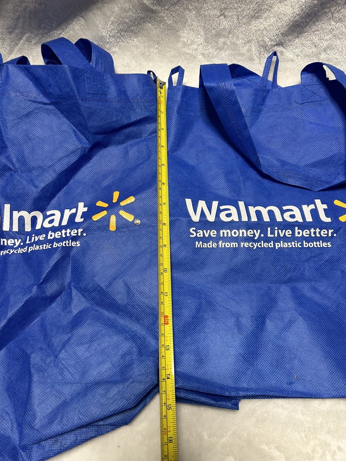 10 medium blue soft storage grocery reusable bags bag