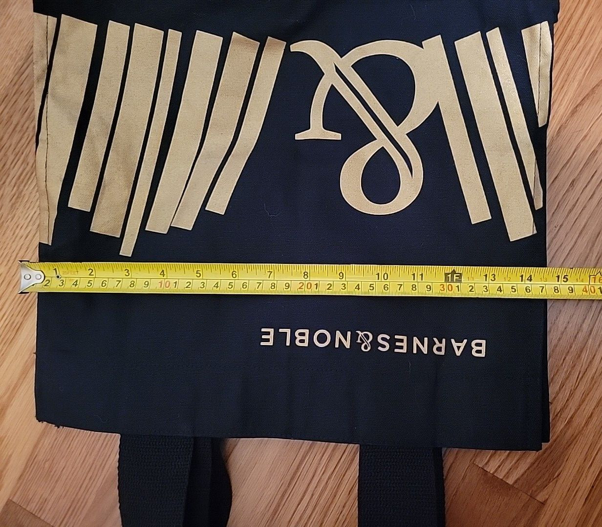 BARNES & NOBLE Black and Gold Cotton Tote Bag