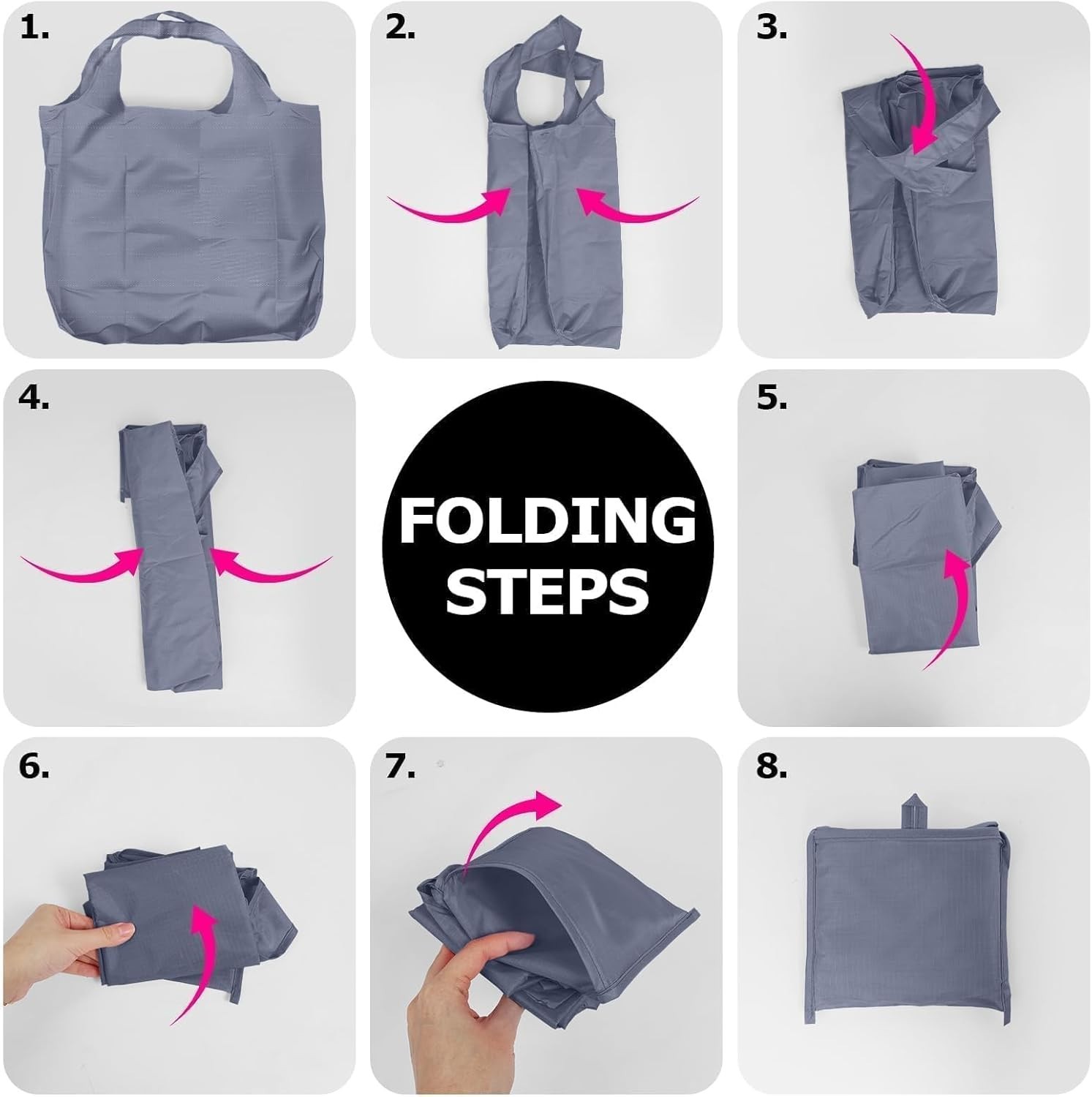 Versatile Large Nylon Shopping Bag – Foldable, Waterproof, & Machine Washable