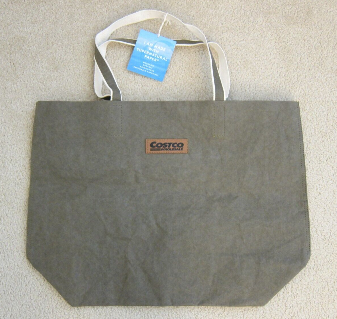 NWT Costco by OUT OF THE WOODS Large Reusable Tote – 22.7″x16.5″x7.6″ w/ 10.5″