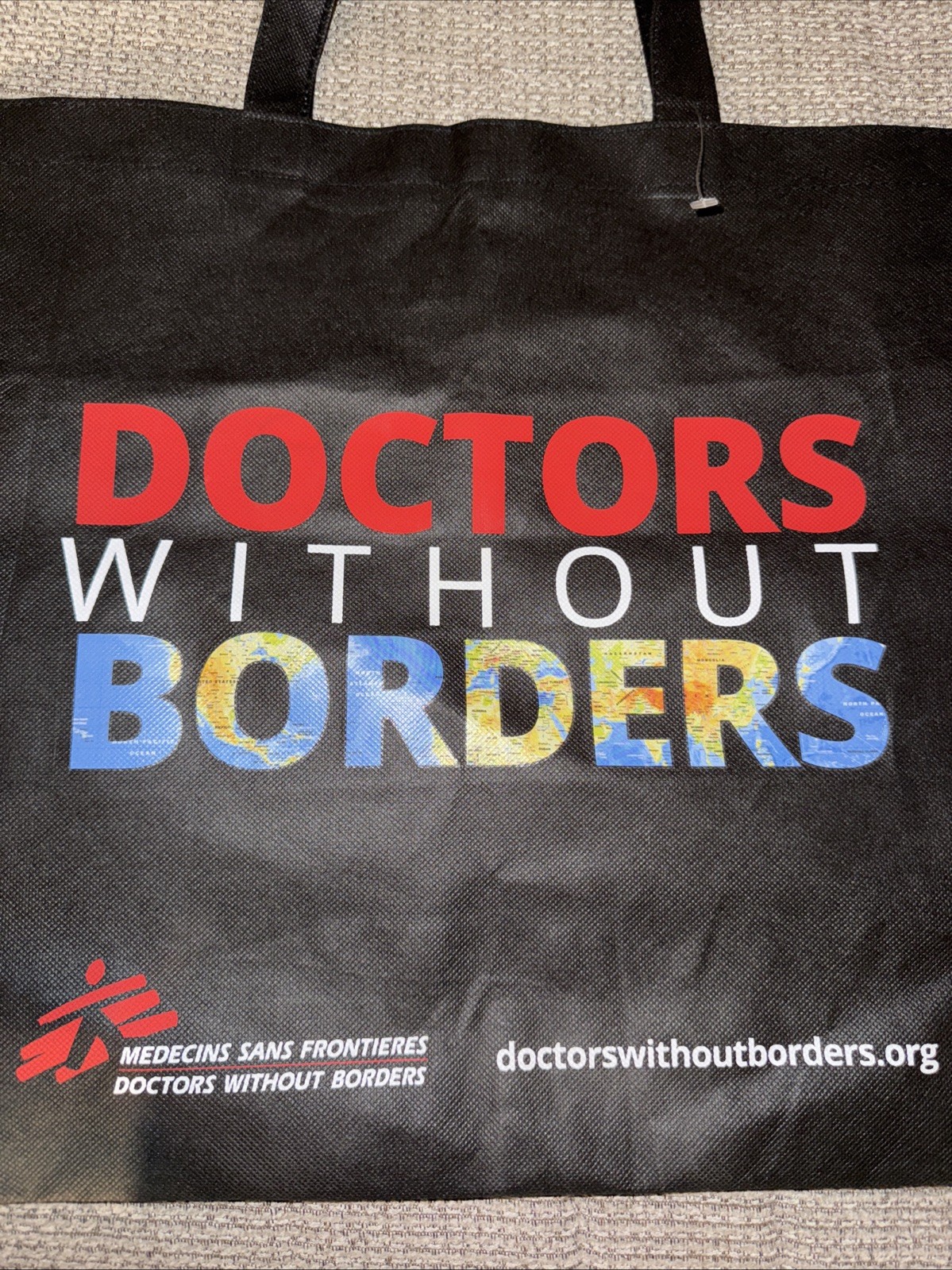 Doctors Without Borders Reusable Shopping Tote Bag Lightweight 15″ x 15″