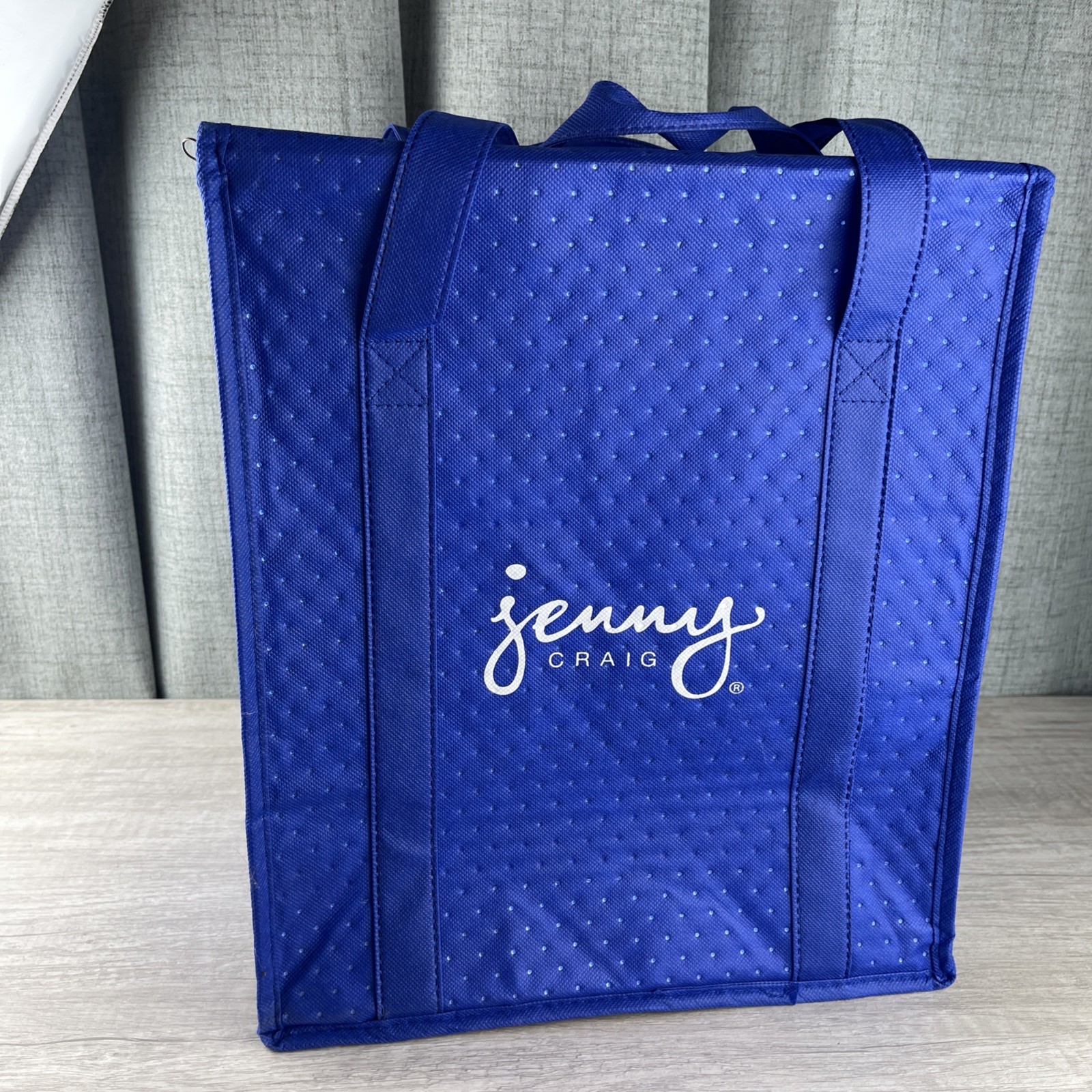 Jenny Craig Insulated Cooler Bag Double Handles Front Pocket Retired DBL Zipper