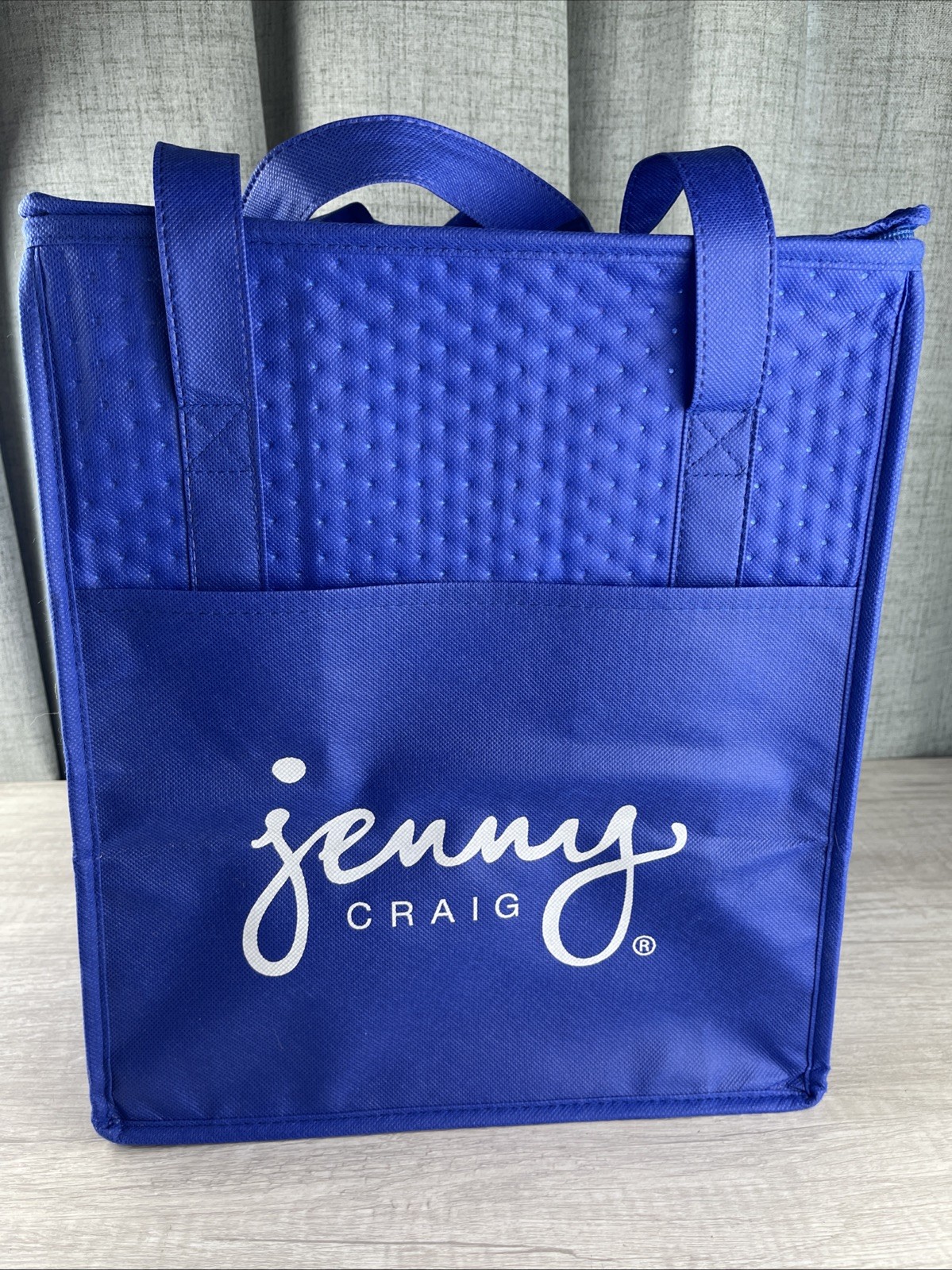 Jenny Craig Insulated Cooler Bag Double Handles Front Pocket Retired DBL Zipper