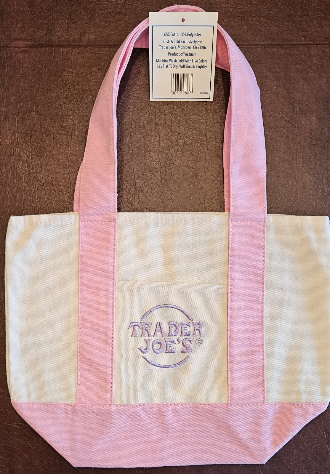 Trader Joe’s Mini Pastel Canvas Shopping Bags Set of 4