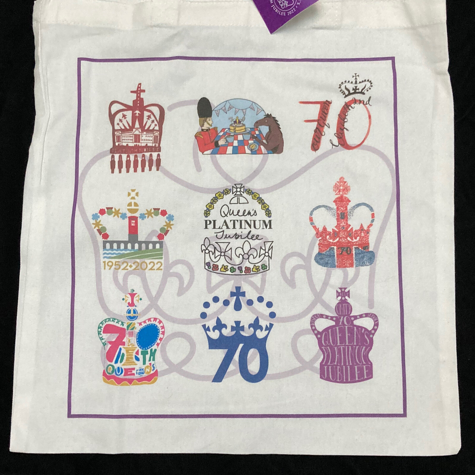 Royal Collection Trust Platinum Jubilee Bag Queen Elizabeth 1952 2022 70 yrs New