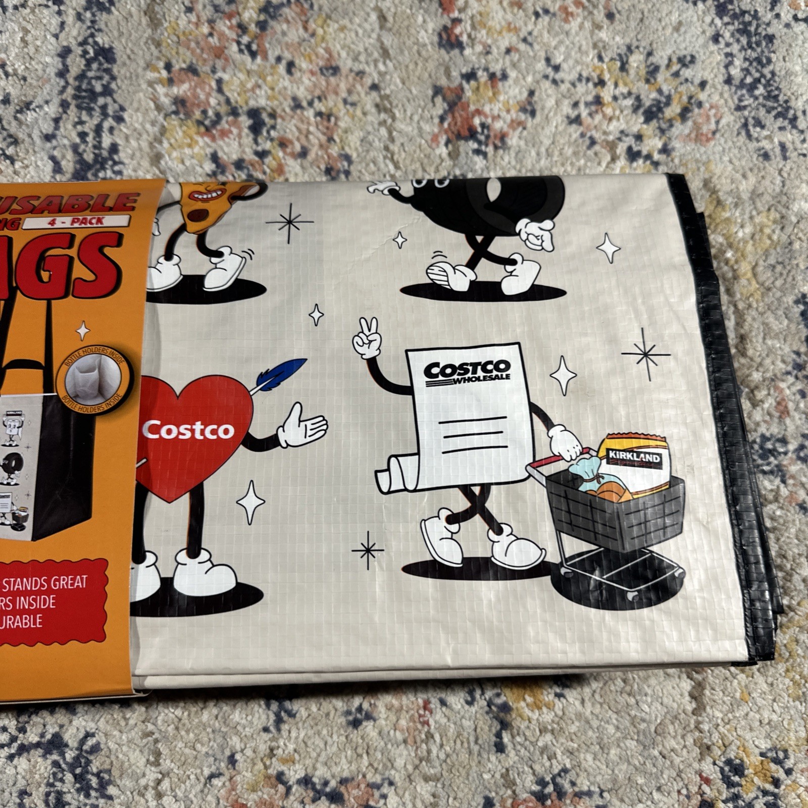 Costco Wholesale Reusable Shopping Bags – 4 Pack Cartoon