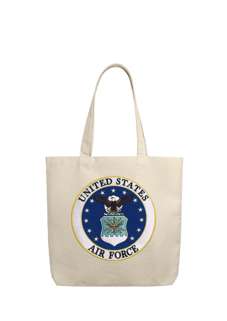 2 United States Air Force Tote Bag Reusable Wash Shopping Grocery USAF Book