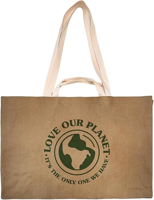EarthGrade Reusable Grocery Bag – Sustainable Washable Paper Tote, Large