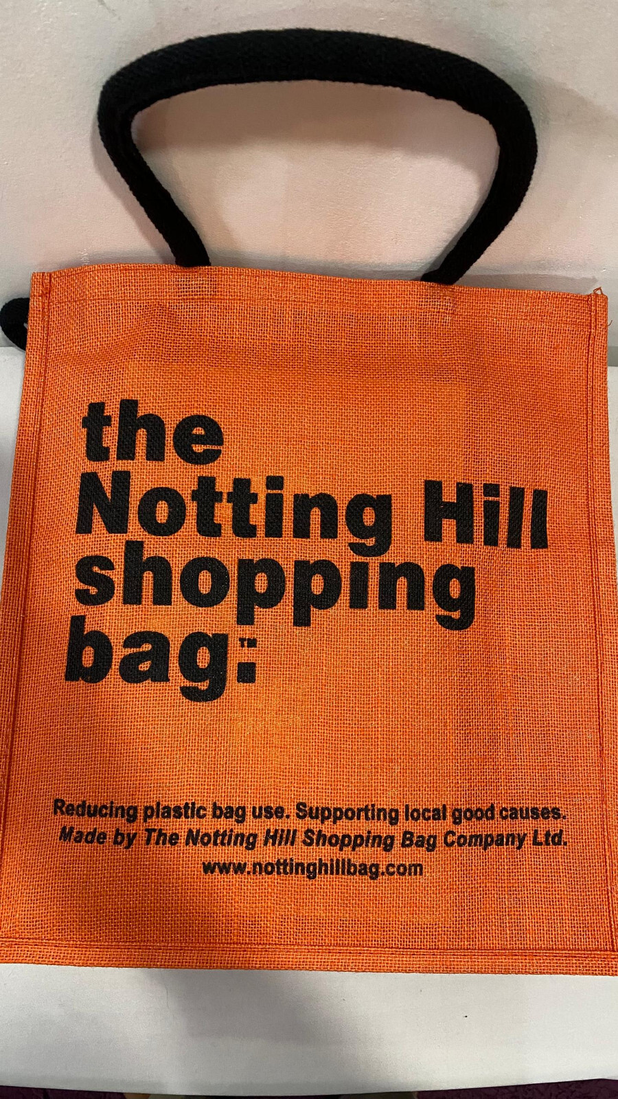 The Notting Hill Orange Jute Shopping Bag – Eco-Friendly, Durable & Stylish
