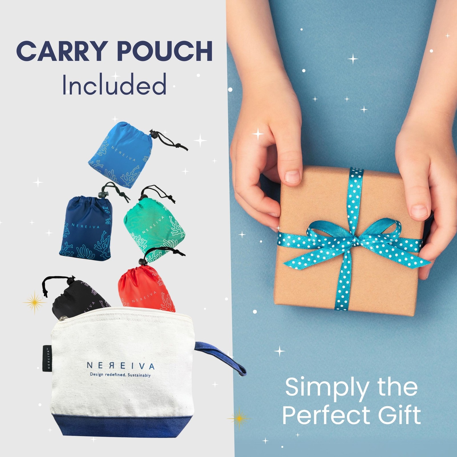 5 Pack Strong Reusable Grocery Bags Foldable into Tiny Pouch with Carry Case …