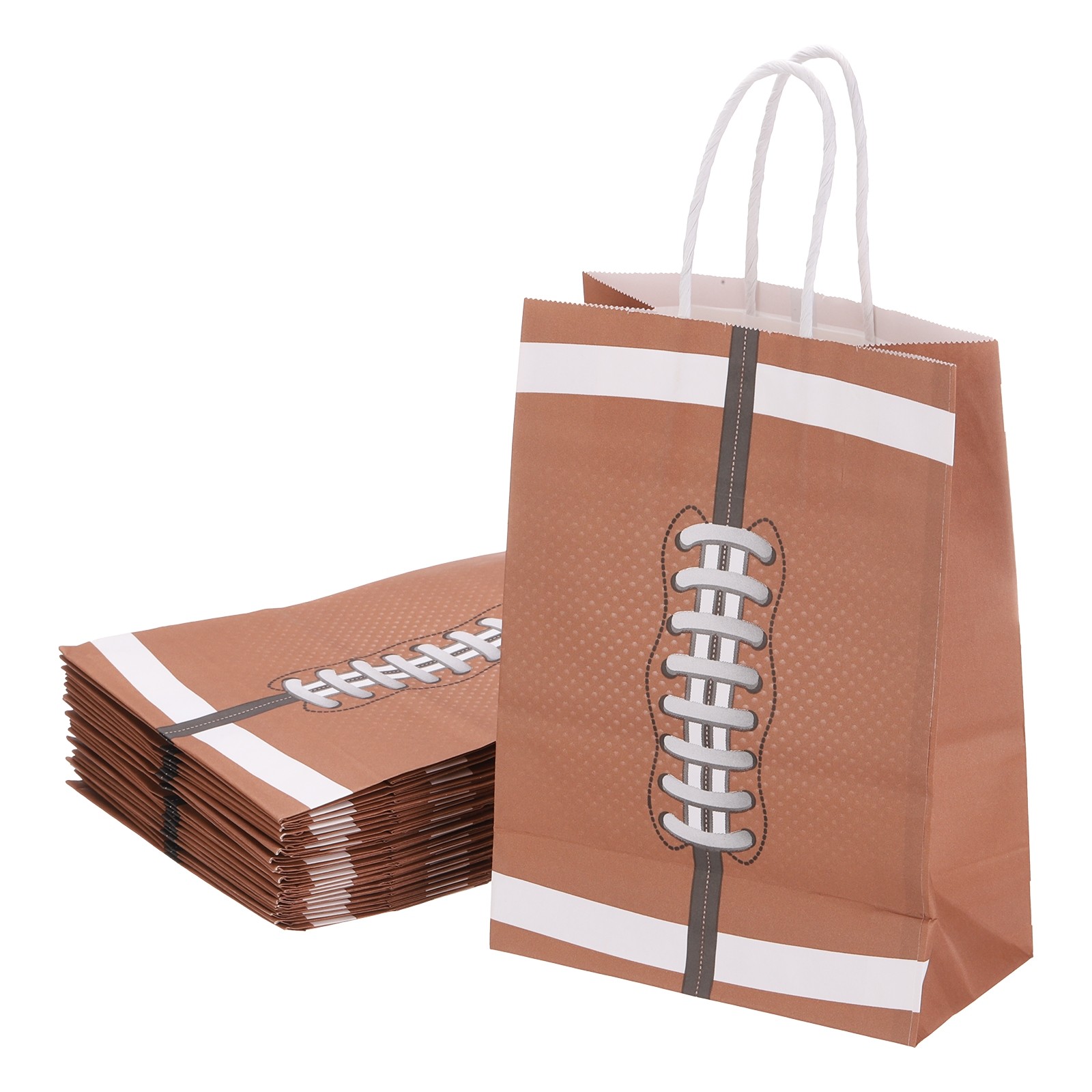 24Pcs Kraft Gift Bags with Handles Bulk, Black Marble Party Favor Bags