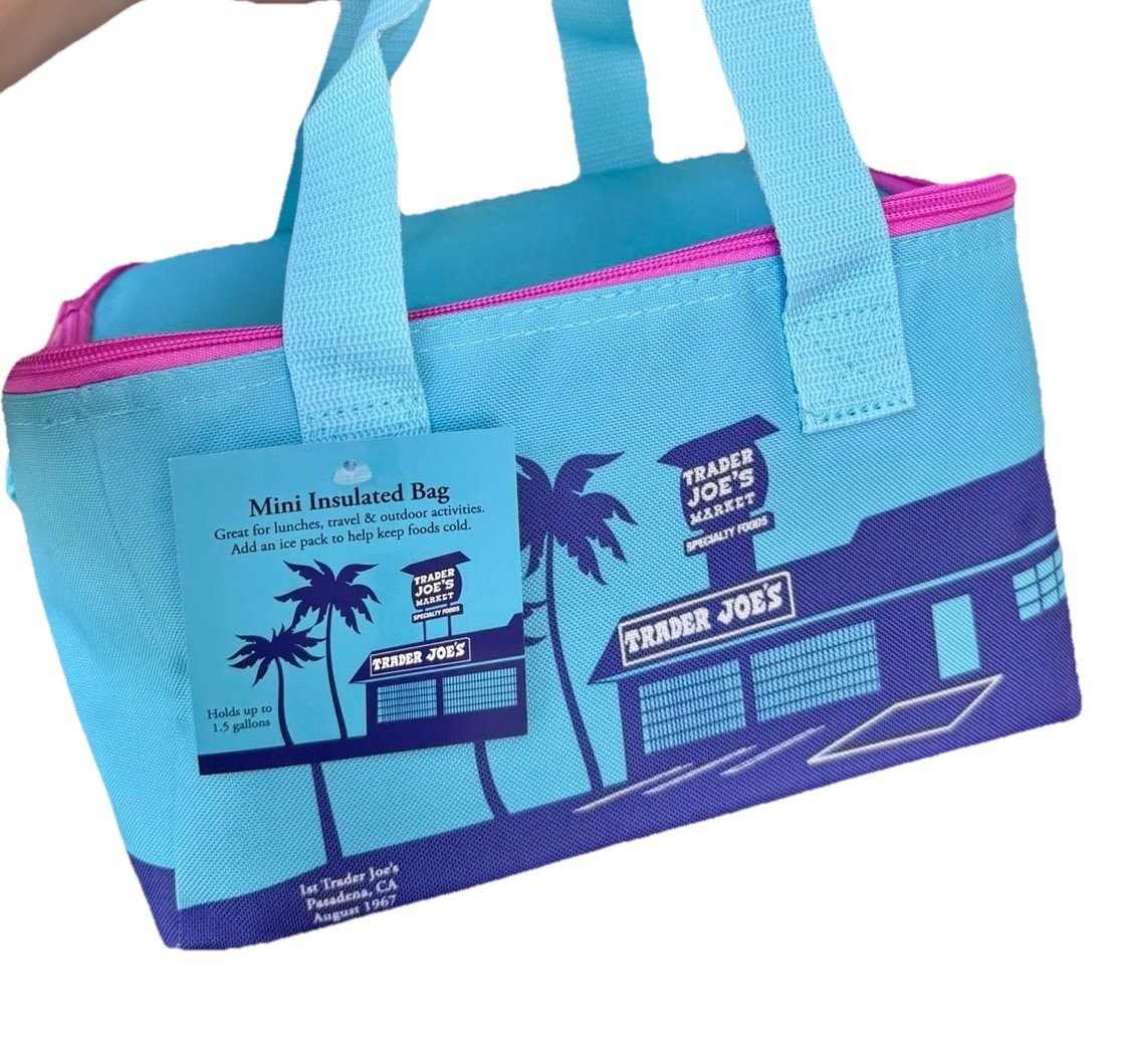 Trader Joe’s Mini Insulated Tote Lunch Bag Ocean Blue Limited Next Craze 🛍️