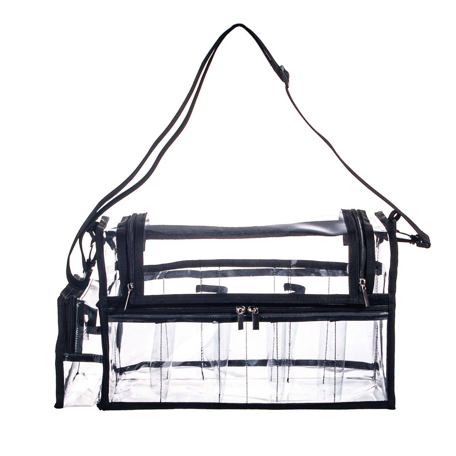 Large Professional Free Standing Clear PVC Makeup Artist Set Bag