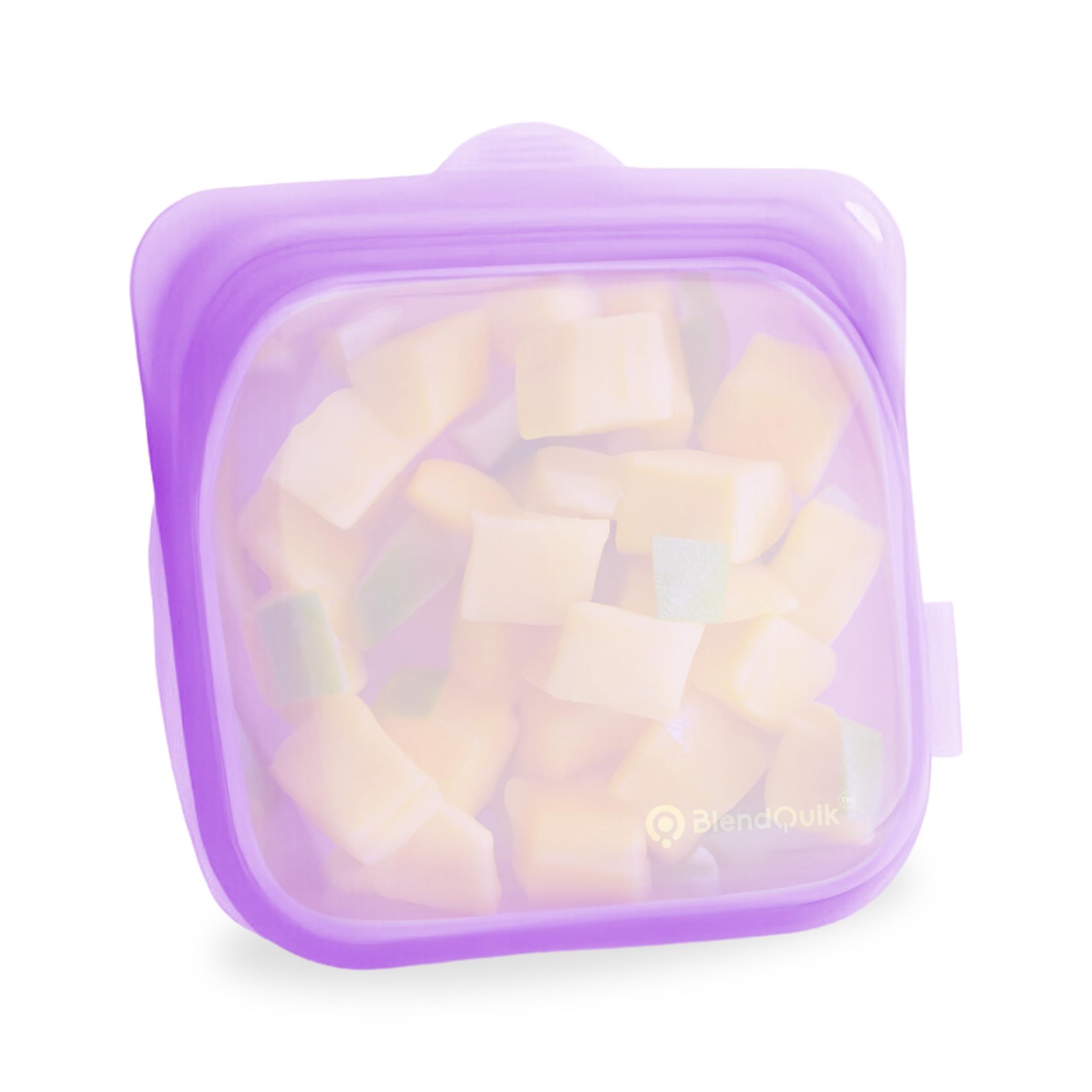 BlendQuik, Reusable Silicone Food Storage Bags, 1000 ml One Size, Purple