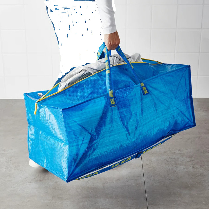 IKEA FRAKTA ZipStorage Bag forCart, Blue, 28 ¾x13 ¾x11 ¾ ” 20 Gal 55lb Loading